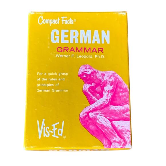 VTG Vis-Ed Visual Education Compact Facts German Grammar Cards Rules Principles - Picture 1 of 9